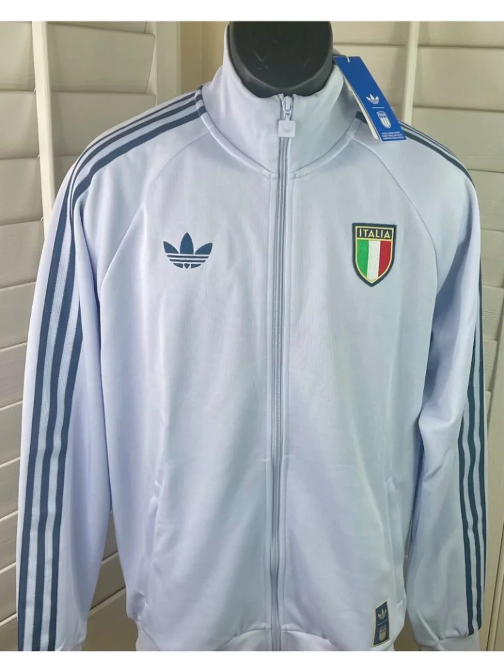 Adidas Italia FIGC OG Soccer Aero Blue Track Jacket JY9630 - Men’s M - NWT $110
